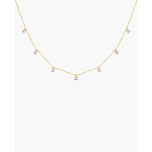 COLLAR CHARMS DE CIRCONITA BLANCA EN GARRAS