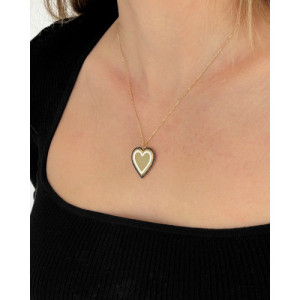 COLLAR COLGANTE CORAZÓN NEGRO GRANDE