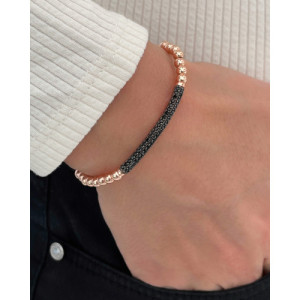 BLACK BAR STRETCH BRACELET