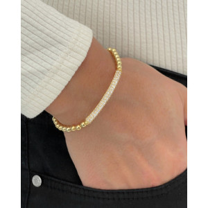 PULSERA STRETCH BARRA BLANCA