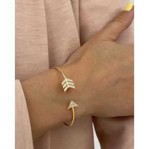 PULSERA RÍGIDA FLECHA BLANCA