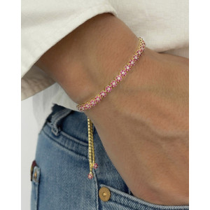 RUBY MINI FLOWERS ADJUSTABLE BRACELET