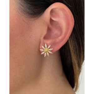 PENDIENTES MARGARITA BLANCA PAVE