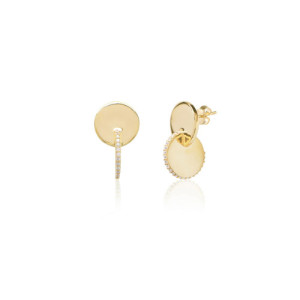 PENDIENTES DOBLE MINI CÍRCULO LISO MARGEN BLANCO