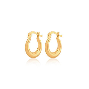 LITTLE THICK PLAIN HOOP EARRINGS