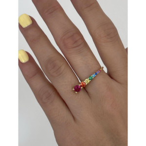 ANILLO CUERNO MULTI COLOR