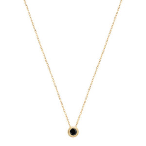 MINI BLACK ZIRCONIA PENDANT NECKLACE