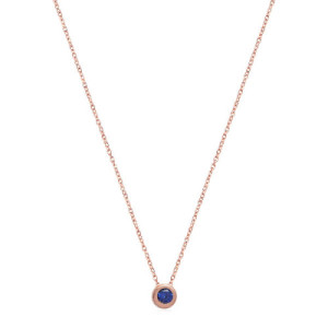 MINI BLUE ZIRCONIA PENDANT NECKLACE