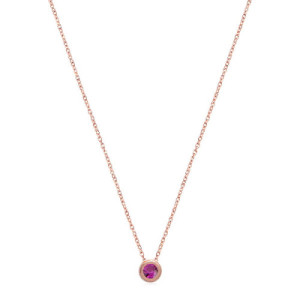 MINI RUBY ZIRCONIA PENDANT NECKLACE