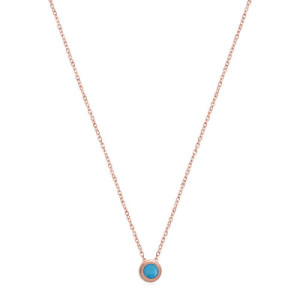 MINI TURQUOISE STONE PENDANT NECKLACE