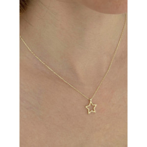 GRANULATED SMALL STAR PENDANT NECKLACE